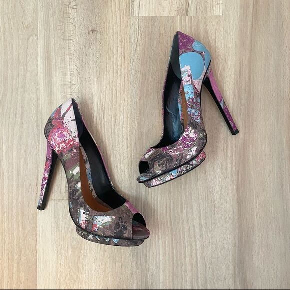 SCHUTZ Peep Toe Pumps High Heels - Picture 1 of 10
